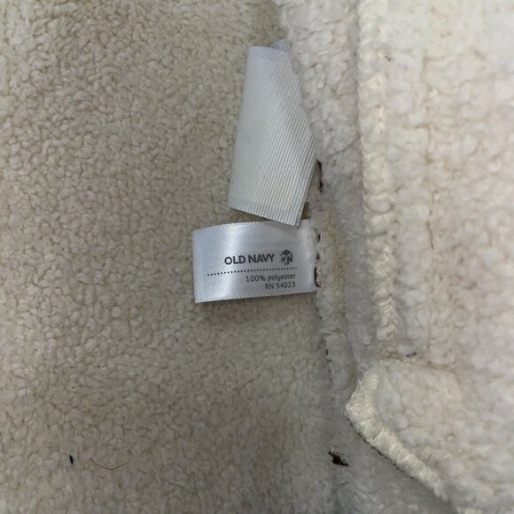 Old Navy Baby Sherpa-Lined Brown Coat With Hood & Button Pockets - Picture 3 of 6